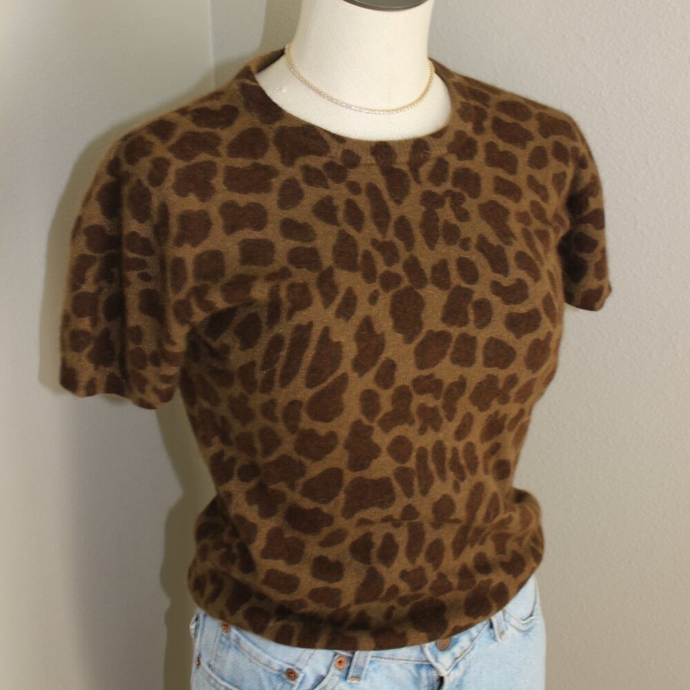 Wool Blend Animal Print Sweater